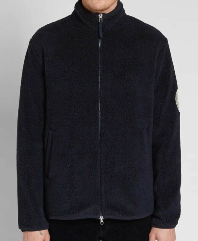 Pre-owned Fred Perry 2xl  Borg Zip-through Fleece Jacket Navy J5507 With Tags Size Xxl