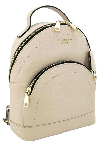 Pre-owned Radley Backpack Pink Small Leather Zip Around Blush Reeves Road Rrp £179