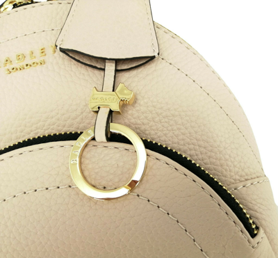 Pre-owned Radley Backpack Pink Small Leather Zip Around Blush Reeves Road Rrp £179