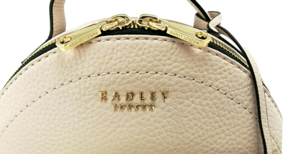 Pre-owned Radley Backpack Pink Small Leather Zip Around Blush Reeves Road Rrp £179