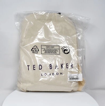 Pre-owned Ted Baker Paralee Braided Handle Fringe Mini Bucket Bag Deep Purple