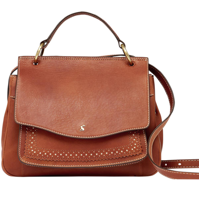 Pre-owned Joules Faybridge Leather Shoulder Bag Tan 214733 Ladies Bags