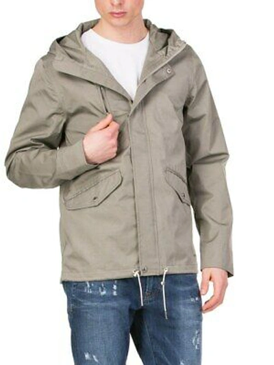 Pre-owned Elvine Rrp 260  Mens Cornell Parka 183012 Sage Grey Xl