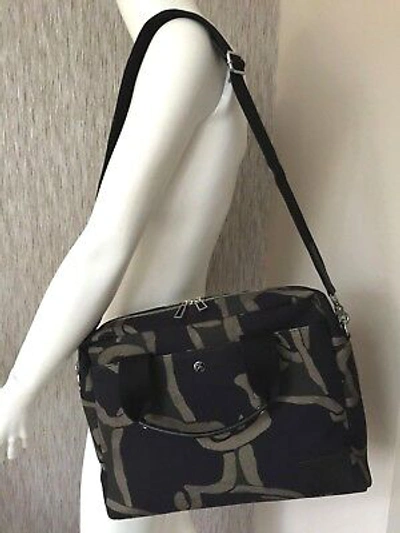 Pre-owned Paul Smith Ps  Business Messenger Folio Bag Linked Heart Camo Print
