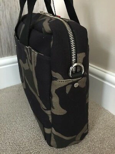 Pre-owned Paul Smith Ps  Business Messenger Folio Bag Linked Heart Camo Print