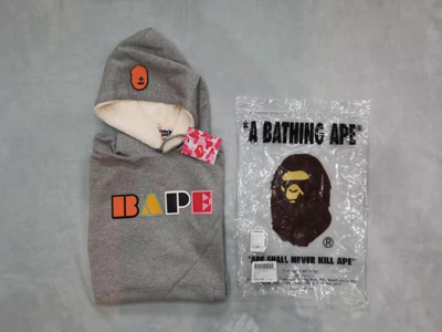 Pre-owned Bape Authentic A Bathing Ape Applique Hoodie Onepiece Womens Hoodie Oversized