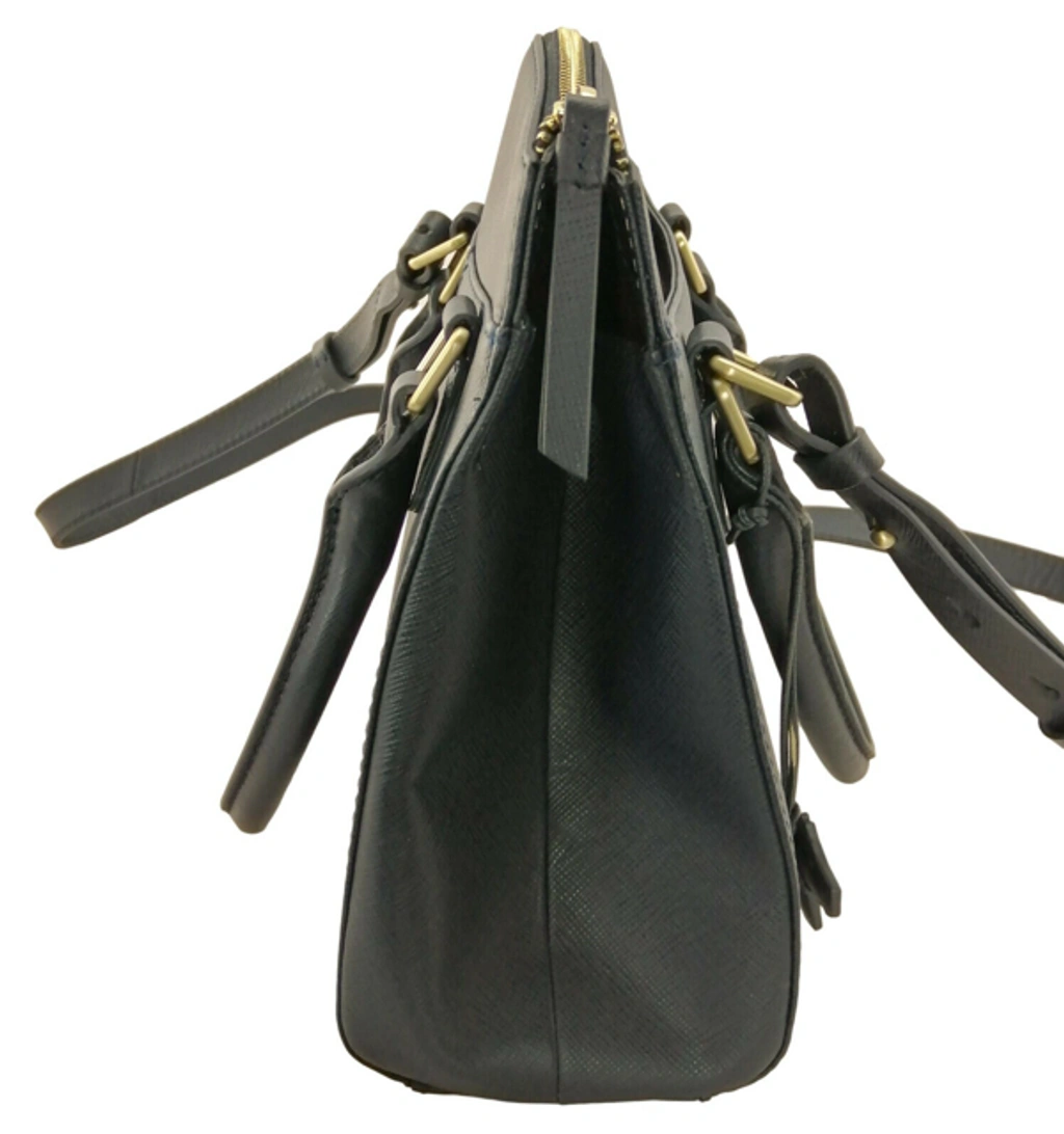 Pre owned Radley Handbag Navy Dark Blue Medium Zip Top Multiway Leather Sandham Bag ModeSens
