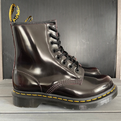 Pre-owned Dr. Martens Dr Martens 1460 W Cherry Red Boots Smooth Leather Uk 9  Eu 43 Us 10 Rare | ModeSens