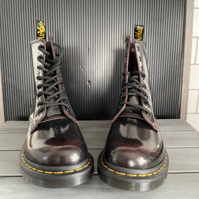 Pre-owned Dr. Martens Dr Martens 1460 W Cherry Red Boots Smooth Leather Uk  9 Eu 43 Us 10 Rare | ModeSens