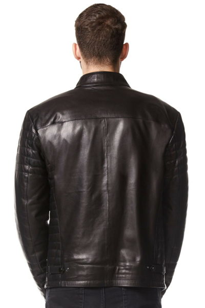 Pre-owned Smart Range Leather Adam Sandler Real Leather Jacket Black ...