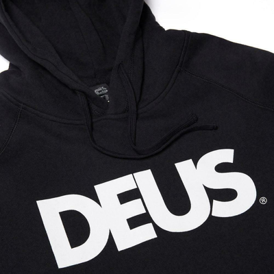 Pre-owned Deus Ex Machina Deus | All Caps Hoodie | Black | Men Hoodies