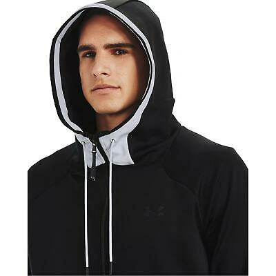 Pre-owned Under Armour Recovery Ponte Hoodie Mens Gents Zip Hoody