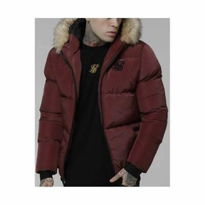 Pre-owned Siksilk Sik Silk Distance Burgundy Parka Jacket