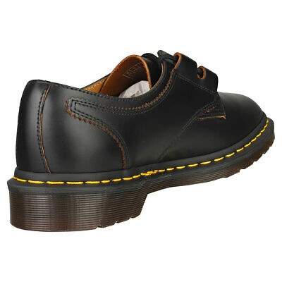 Pre-owned Dr. Martens' Dr. Martens 1461 Ghillie Mens Black Casual Shoes - 7 Uk