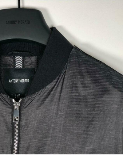Pre-owned Antony Morato Bomber Jacket Regular Fit Ripstop Black | ModeSens