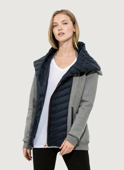 Pre-owned Kit And Ace Kit & Ace Grey Navy Ladies Cashmere Liberty Down Hybrid Jacket Us 10 Uk 14 $420
