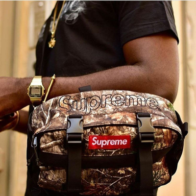 Pre-owned Supreme Waistbag Fw19 Real Tree | One Size | Bag Canvas