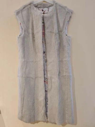 Pre-owned Ted Baker Rrp £599  Confrey Goat Hair Gilet Coat Jacket Wrap Tedsize 1 Uk 8