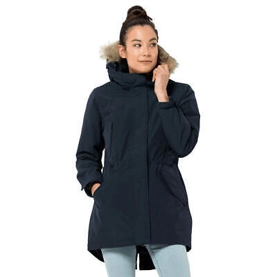 Pre-owned Jack Wolfskin Womens Wildwood Waterproof Windproof Parka Jacket 32% Off Rrp
