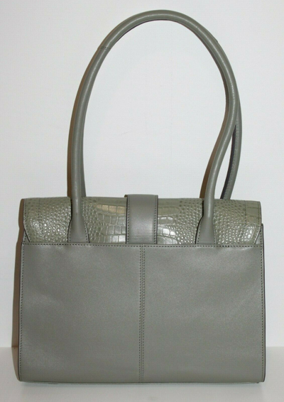 Pre owned Willow Faux Croc Hayward Place Triple Compartment Shoulder Bag 219 1