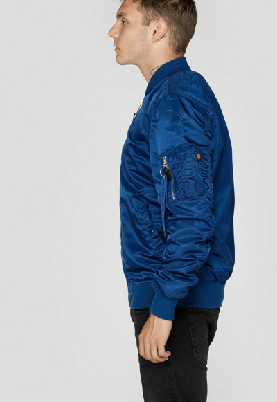 Pre-owned Alpha Industries Ma-1 Lw Jacke Ocean Blue ModeSens