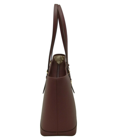 Michael Kors Saffiano Shoulder Tote Merlot Pre-Owned Bag for Sale