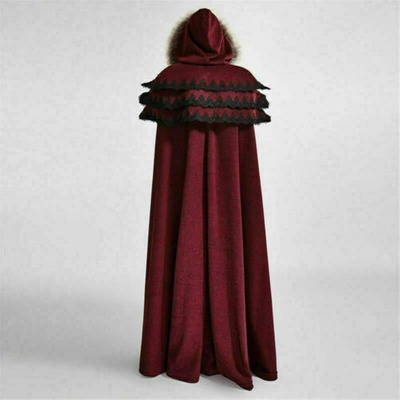 Pre-owned Punk Rave Women Coat Red Fux Fur Gothic Steampunk Regency Cloak Vtg Jacket