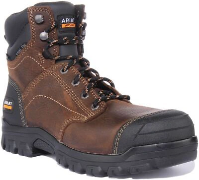 ARIAT Pre-owned Treadfast 6 Inch Women Steel Toe Leather Work Boot In Brown Uk Size 3- 8