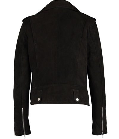 Pre-owned Rrp £895 Each X Other Black Suede Biker Jacket Size 10 - Brand With Tags