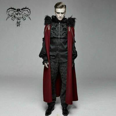 Devil Fashion Gothic Cape Men Black