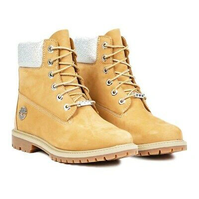 Pre-owned Timberland Womens 6` Premium Waterproof Ankle Boots Tan