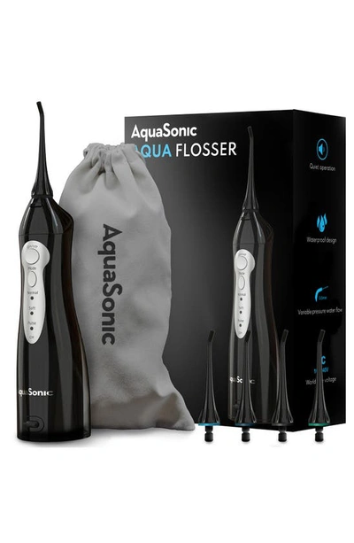 Shop Aquasonic Aqua Flosser, Tips & Travel Pouch Set In Black