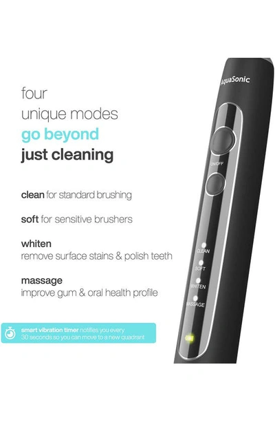 Aquasonic Black Series Pro Ultrasonic Whitening Toothbrush In Black