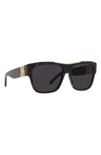 Shop Givenchy 58mm Square Sunglasses In Dark Havana / Smoke