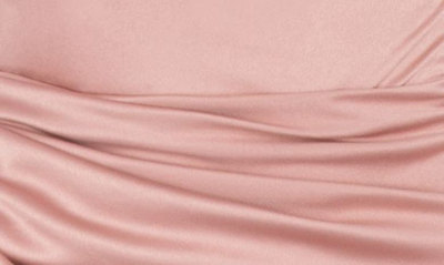 Shop House Of Cb Adrienne Satin Strapless Gown In Blush