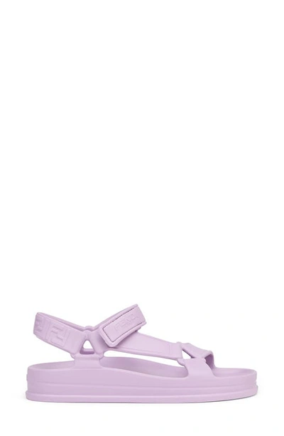 Shop Fendi Hiker Sandal In Lavender