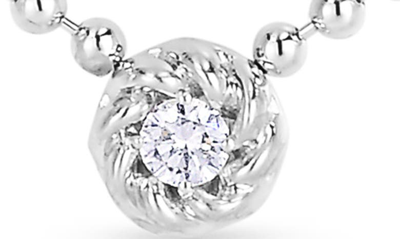 Roberto Coin Diamond Pendant Beaded Necklace In White Gold