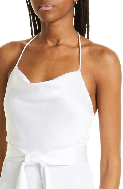 Shop Alice And Olivia Primrose Cowl Neck Jumpsuit In White