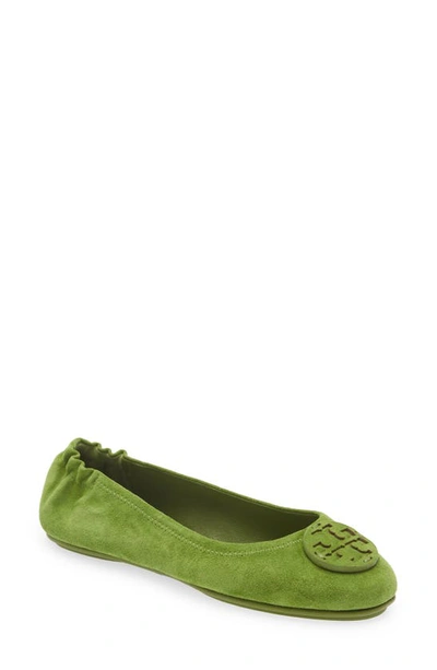 Shop Tory Burch Minnie Travel Ballet Flat In Shiso