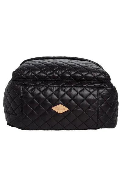 Mz Wallace Metro Deluxe Quilted Nylon Backpack In Black Oxford