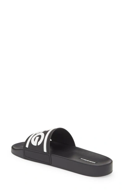 Dolce & Gabbana Black Beachwear Logo Slides In 89690 Black/white