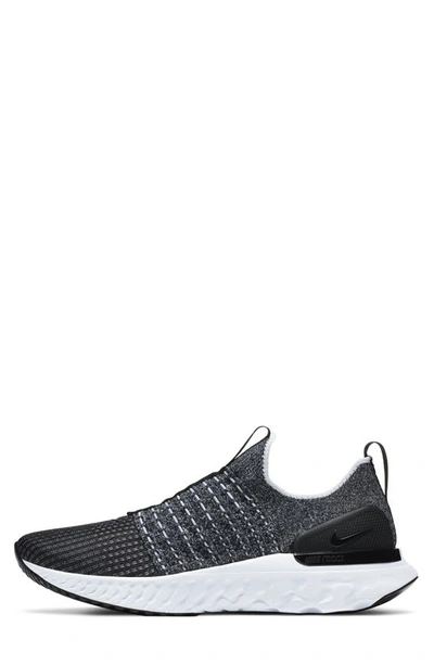 Nike React Phantom Run Flyknit 2 Sneakers From Finish Line In Black/ White/ White