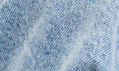 Shop Mango Frayed Hem Denim Jacket In Medium Blue