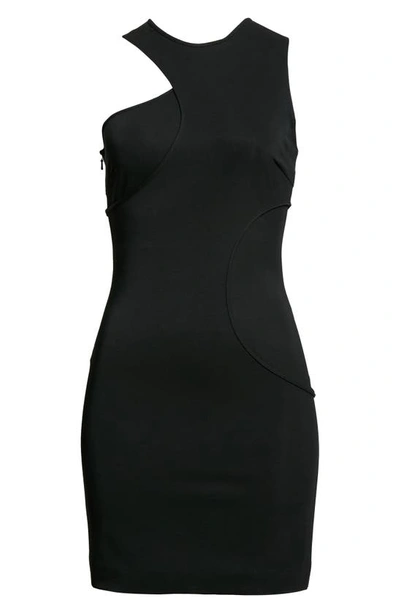 Shop Et Ochs Paisley Power Stretch Cutout Body-con Minidress In Black