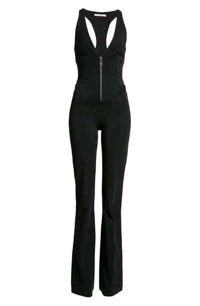 Shop Et Ochs Ayden Plunge Neck Cutout Jumpsuit In Black