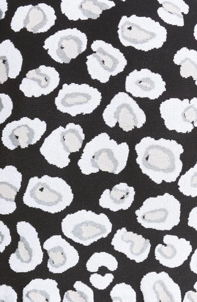 Shop Alaïa Animal Print Midi Dress In Noir/ Blanc