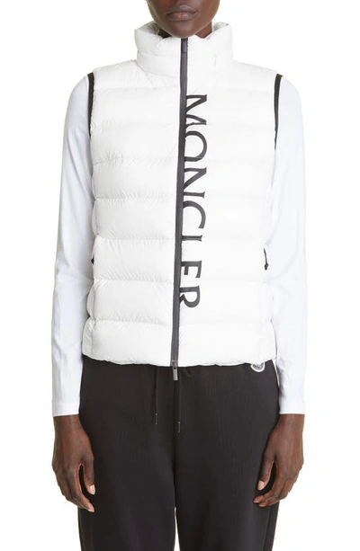 Shop Moncler Cenis Down Puffer Vest In White