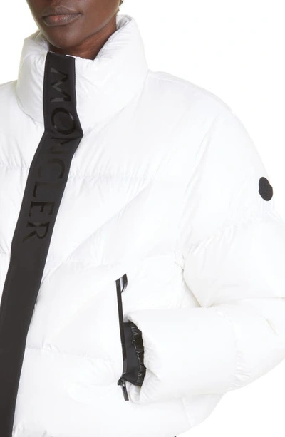 Shop Moncler Claret Down Puffer Jacket In White