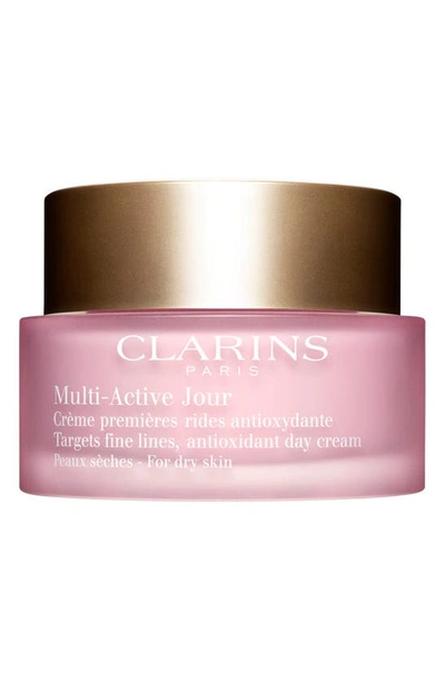 Shop Clarins Multi-active Anti-aging Day Moisturizer For Glowing Skin, Dry Skin
