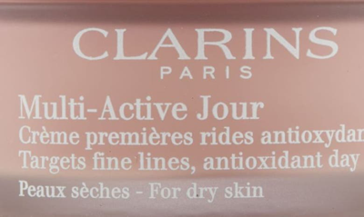 Shop Clarins Multi-active Anti-aging Day Moisturizer For Glowing Skin, Dry Skin